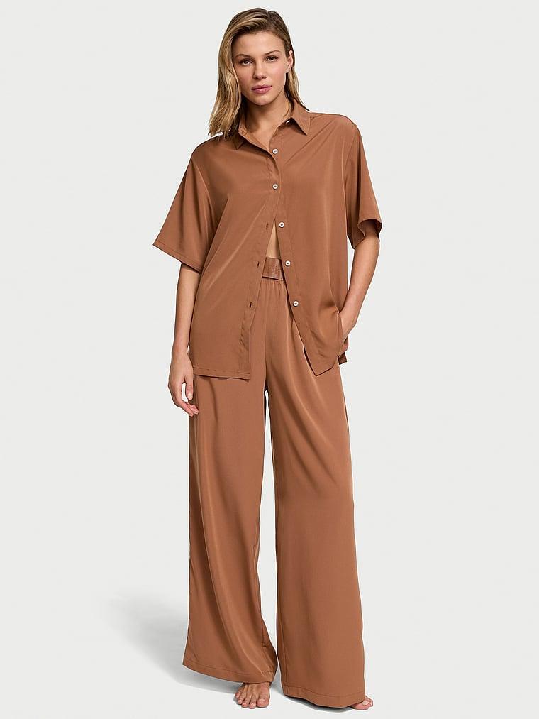 Luxe Crepe Long Pajama Set Product Image