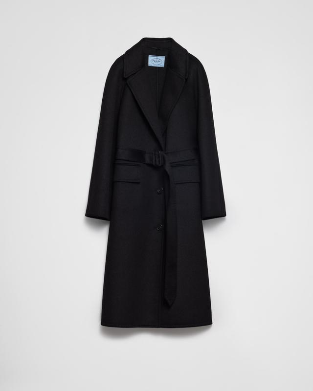 Single-breasted cashgora coat Product Image