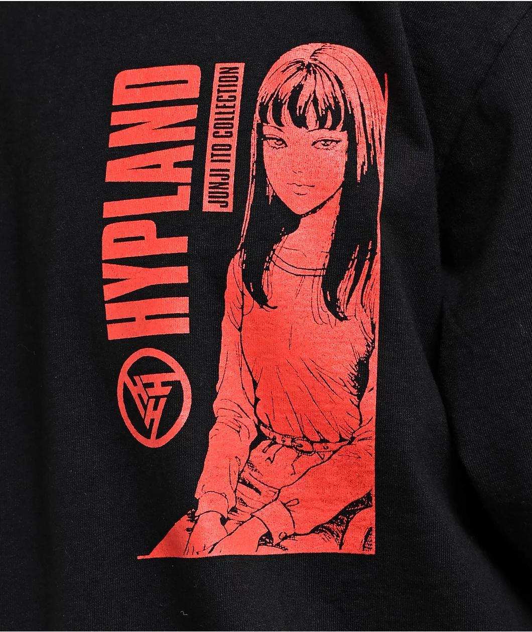 HYPLAND x Junji Ito Tomie Blocks Black T-Shirt Product Image