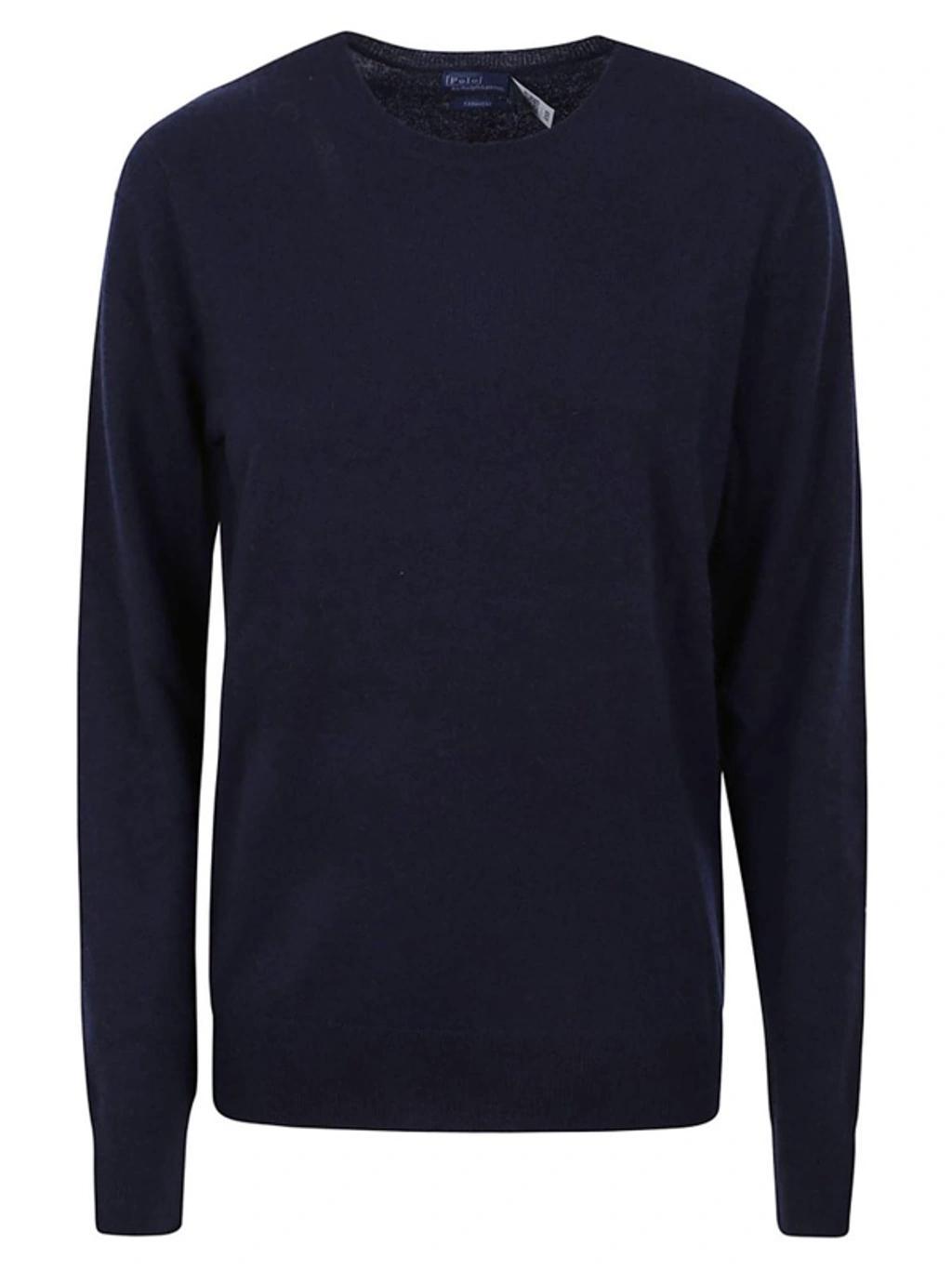 POLO RALPH LAUREN Crewneck Long In Azul Oscuro Product Image