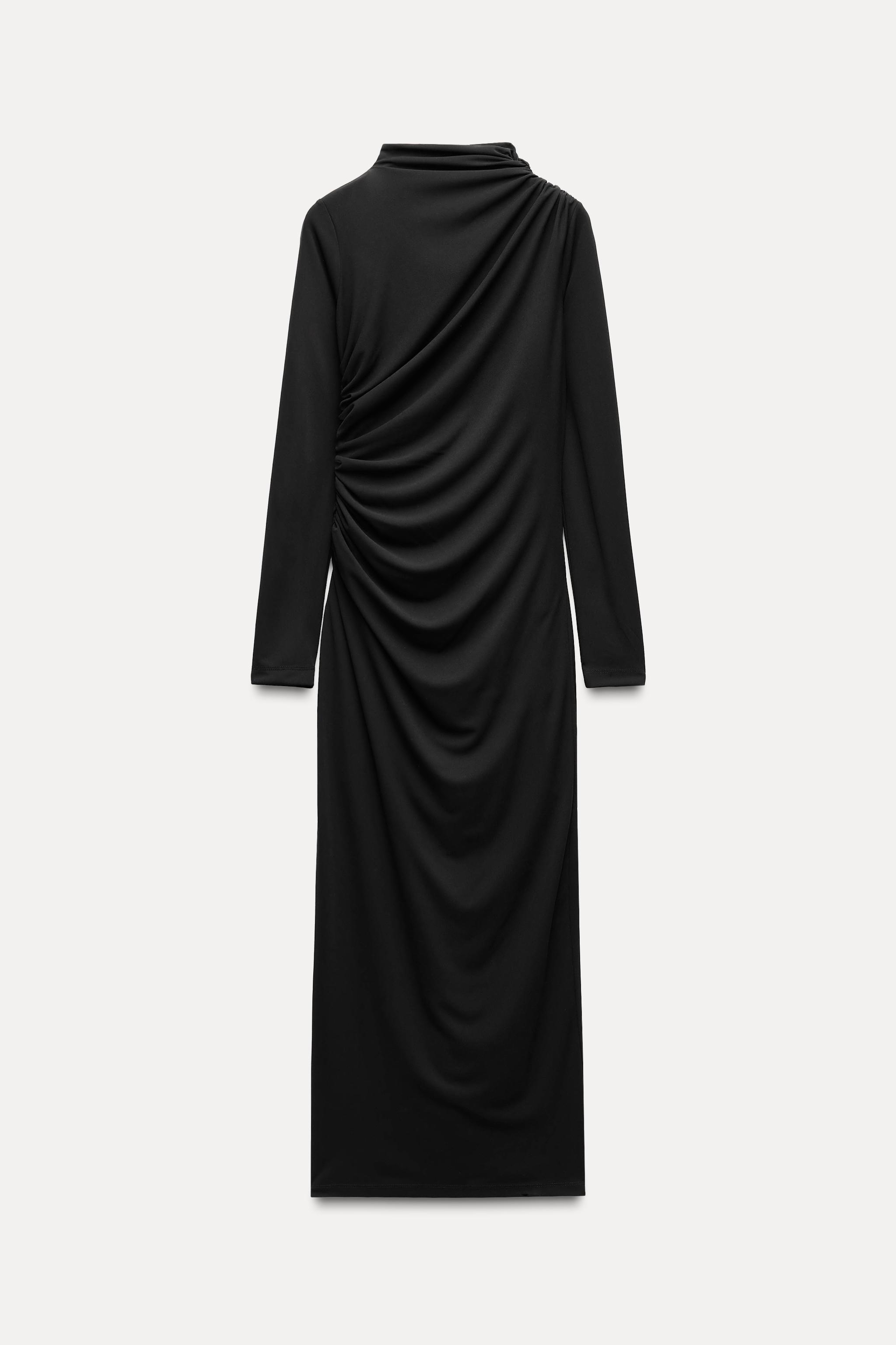 DRAPED MIDI DRESS Product Image