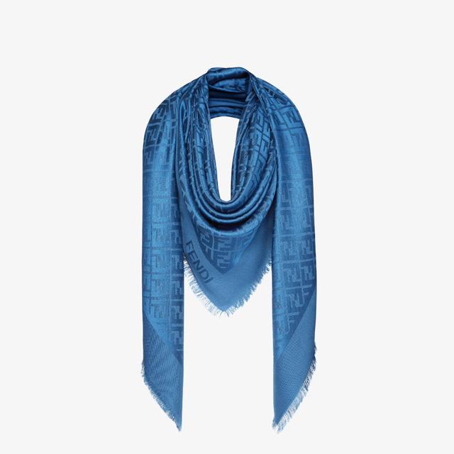 FF ShawlBlue silk and wool shawl Product Image