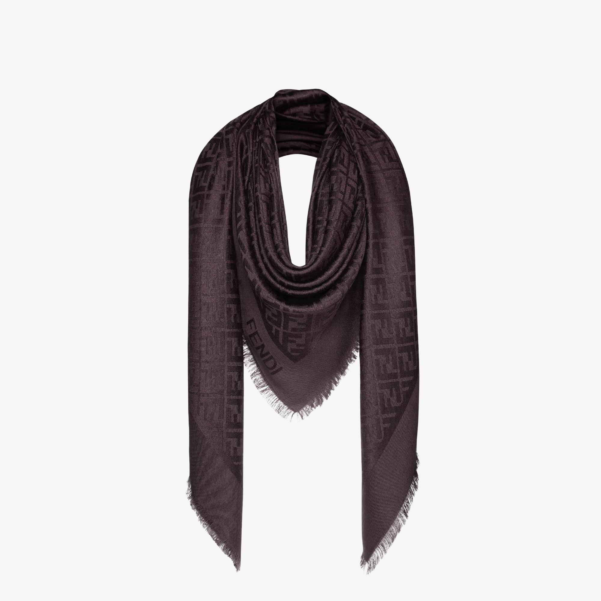 FF ShawlDark purple silk and wool shawl Product Image