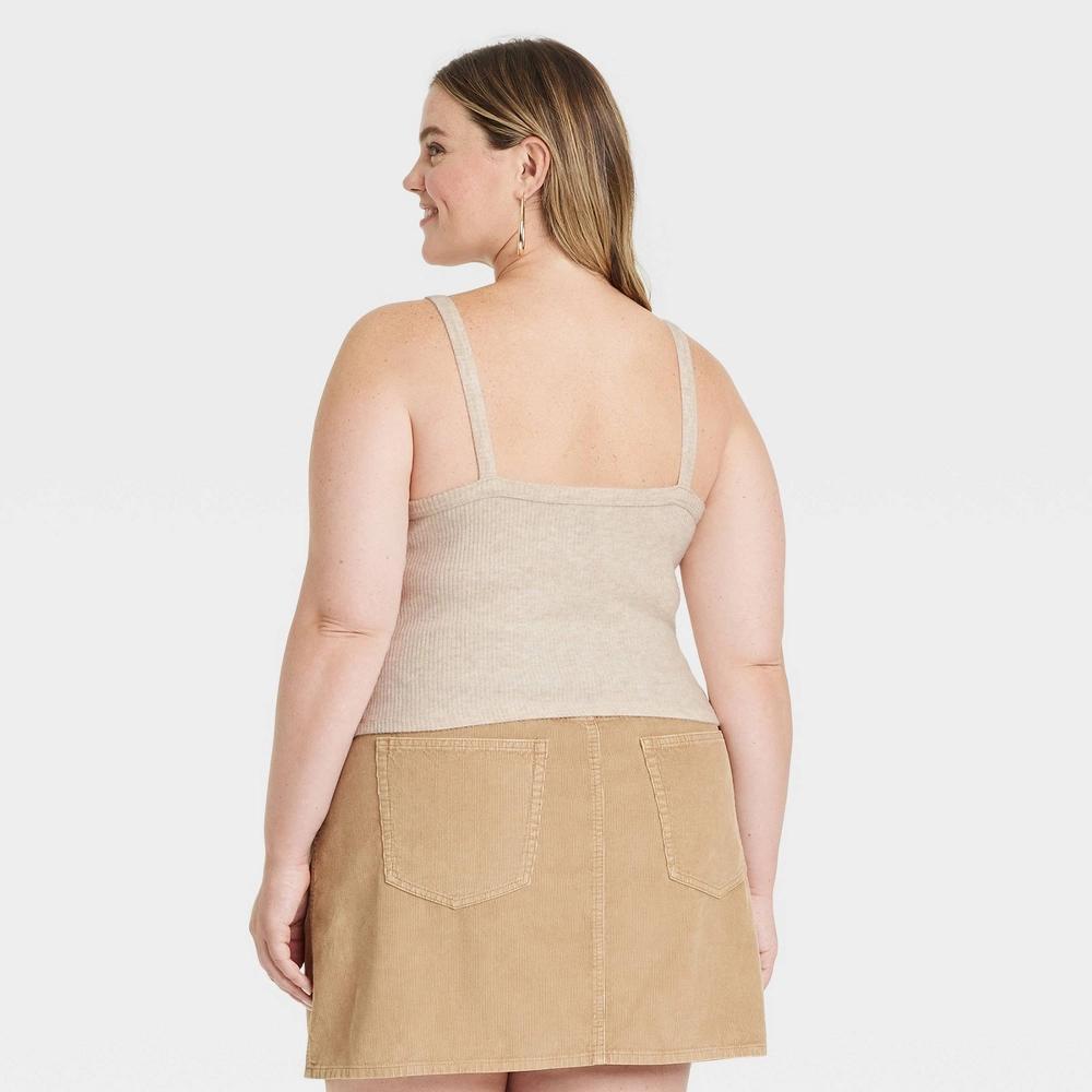 Womens Rib Tank Top - Universal Thread Oatmeal XXL Product Image