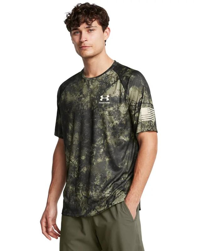 Mens UA Tech Freedom Camo Short Sleeve Product Image