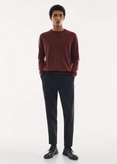 MANGO MAN - Merino wool washable sweater wineMen Product Image