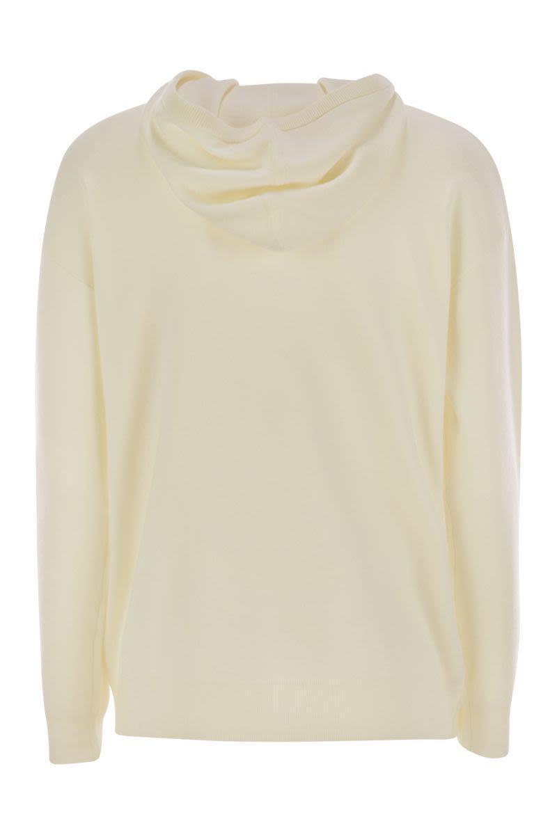 MAX MARA Ivory Wool Pair Sweater In White Product Image