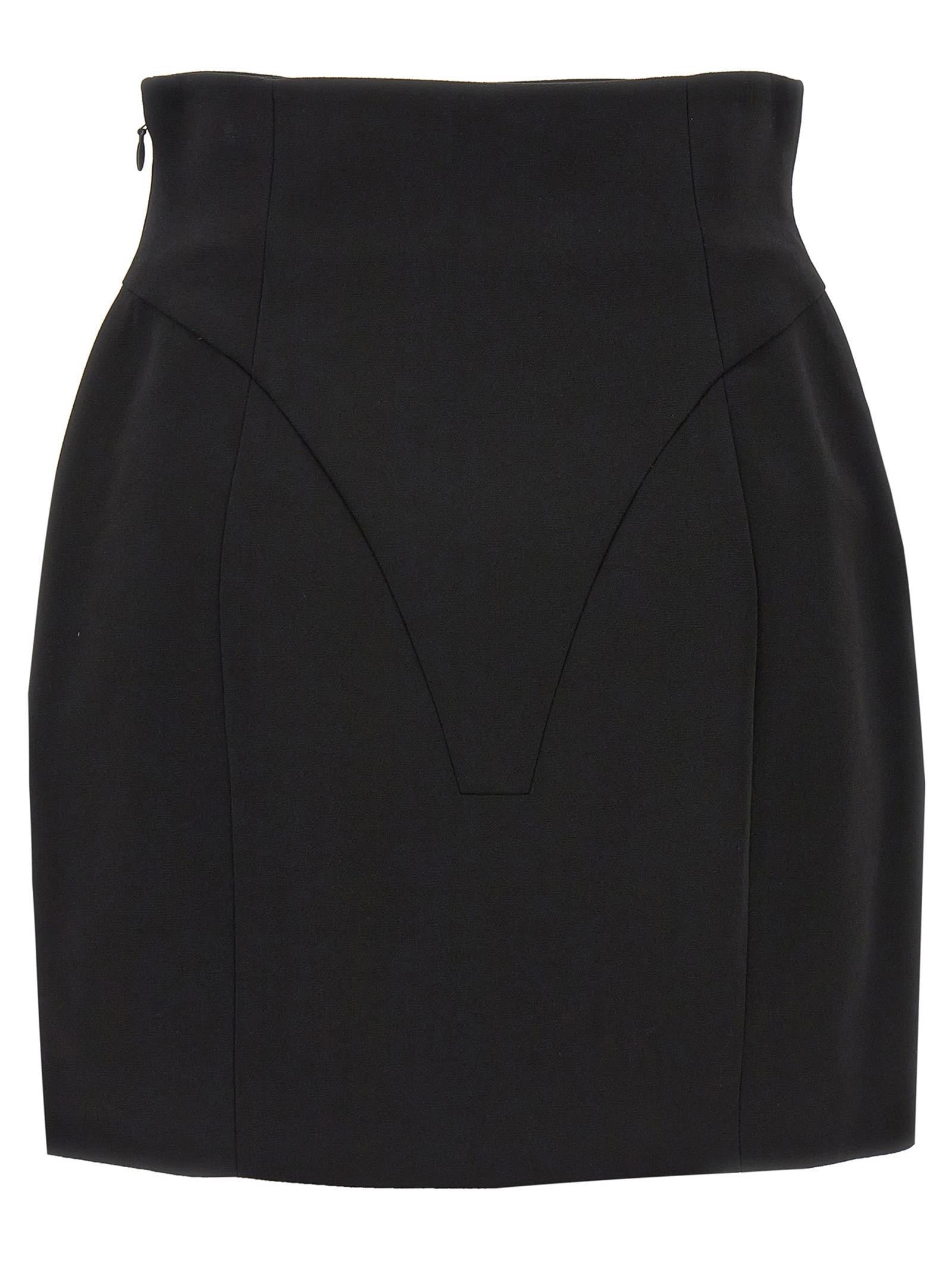 BALMAIN High Waist Miniskirt Skirts Black Product Image