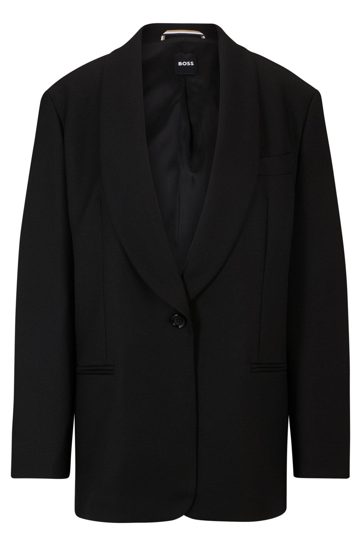 Oversize-fit jacket in virgin-wool twill Product Image