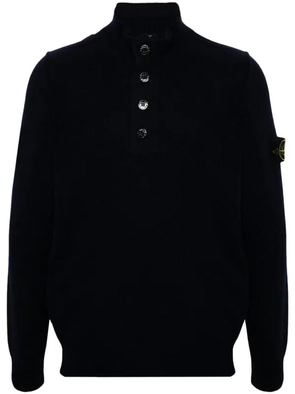 STONE ISLAND Sweater With Logo In Black Product Image