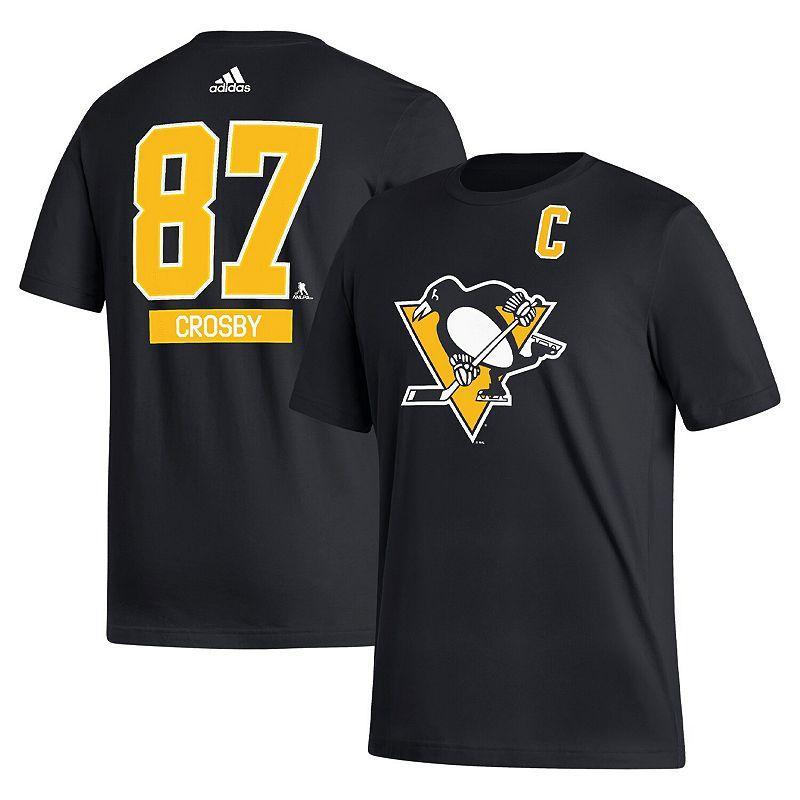 Mens adidas Sidney Crosby Pittsburgh Penguins Fresh Name & Number T-Shirt Product Image