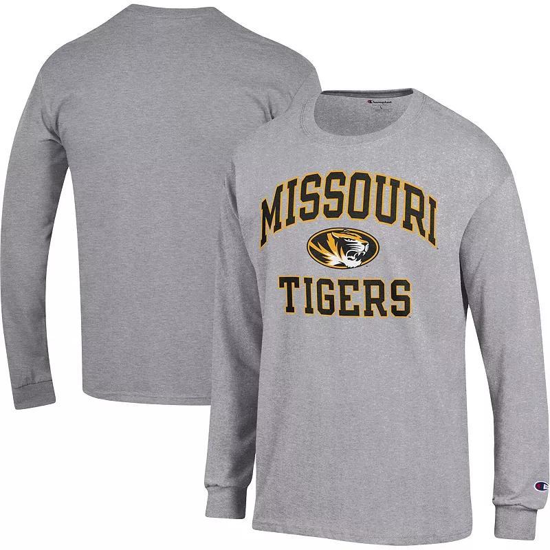 Mens Champion Heather Gray Washington State Cougars High Motor Long Sleeve T-Shirt Product Image