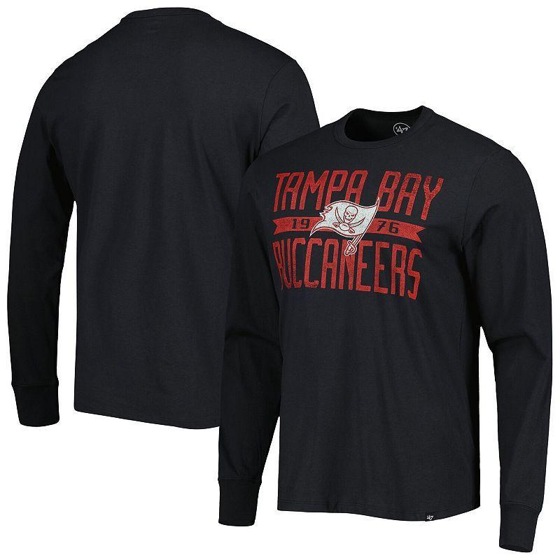 Mens 47 Black Tampa Bay Buccaneers Brand Wide Out Franklin Long Sleeve T-Shirt Product Image