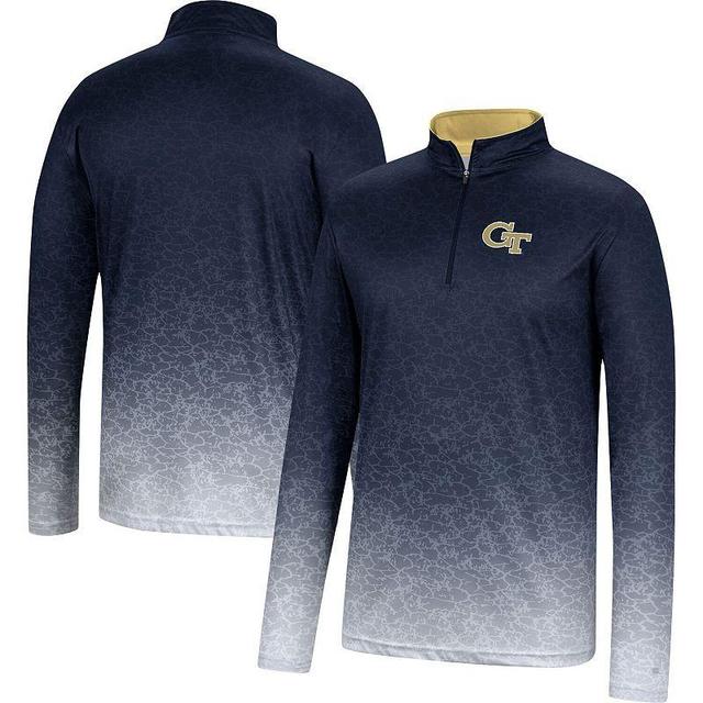 Mens Colosseum Georgia Tech Yellow Jackets Walter Quarter-Zip Windshirt Blue Product Image