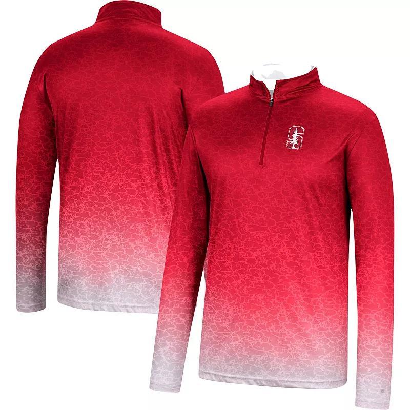 Mens Colosseum Cardinal Stanford Cardinal Walter Quarter-Zip Windshirt Product Image