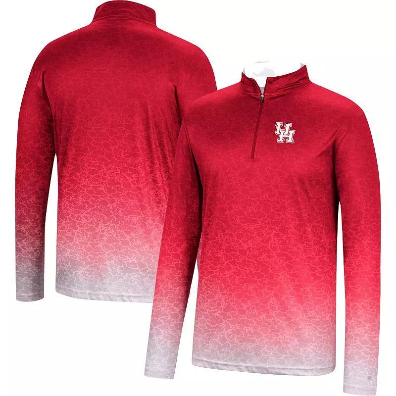 Mens Colosseum Red Houston Cougars Walter Quarter-Zip Windshirt Product Image