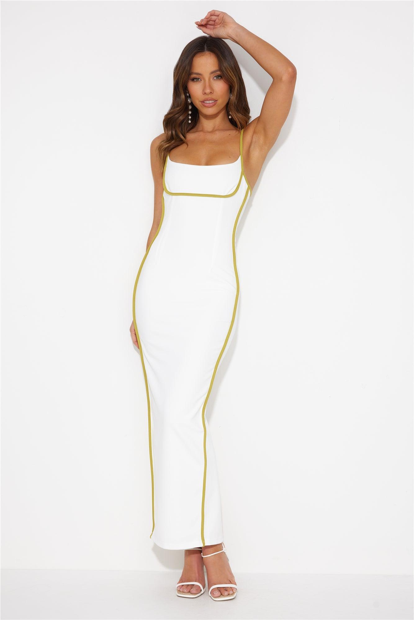 Back To Staples Maxi Dress White Product Image