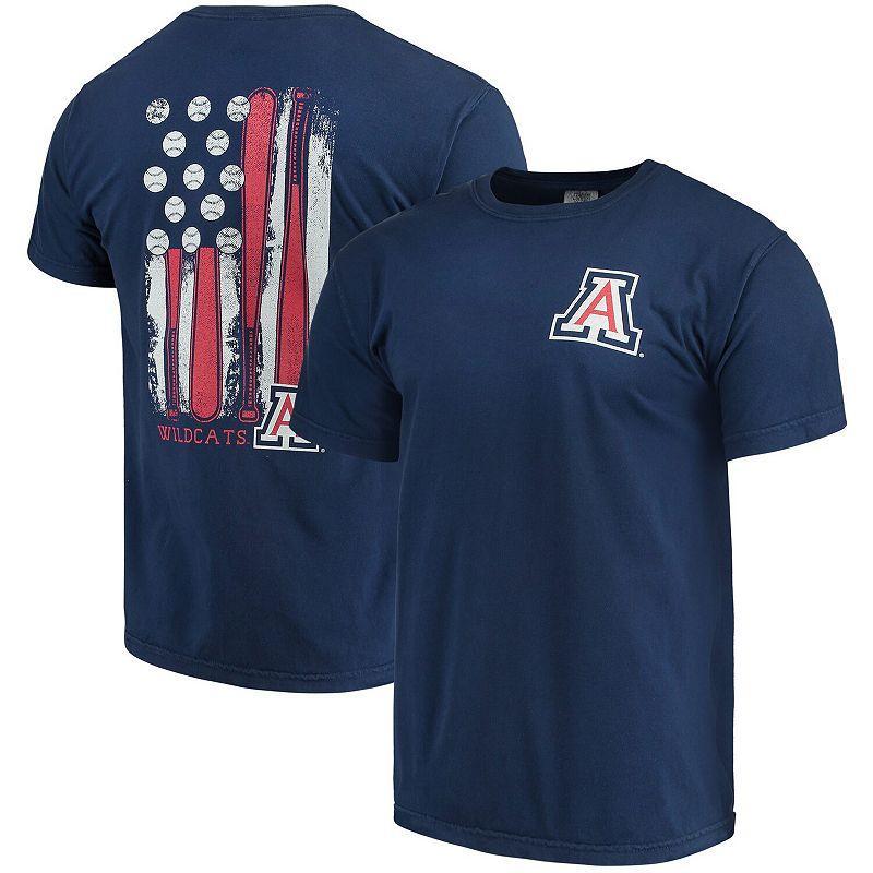 Mens Navy Arizona Wildcats Baseball Flag Comfort Colors T-Shirt ARZ Blue Product Image