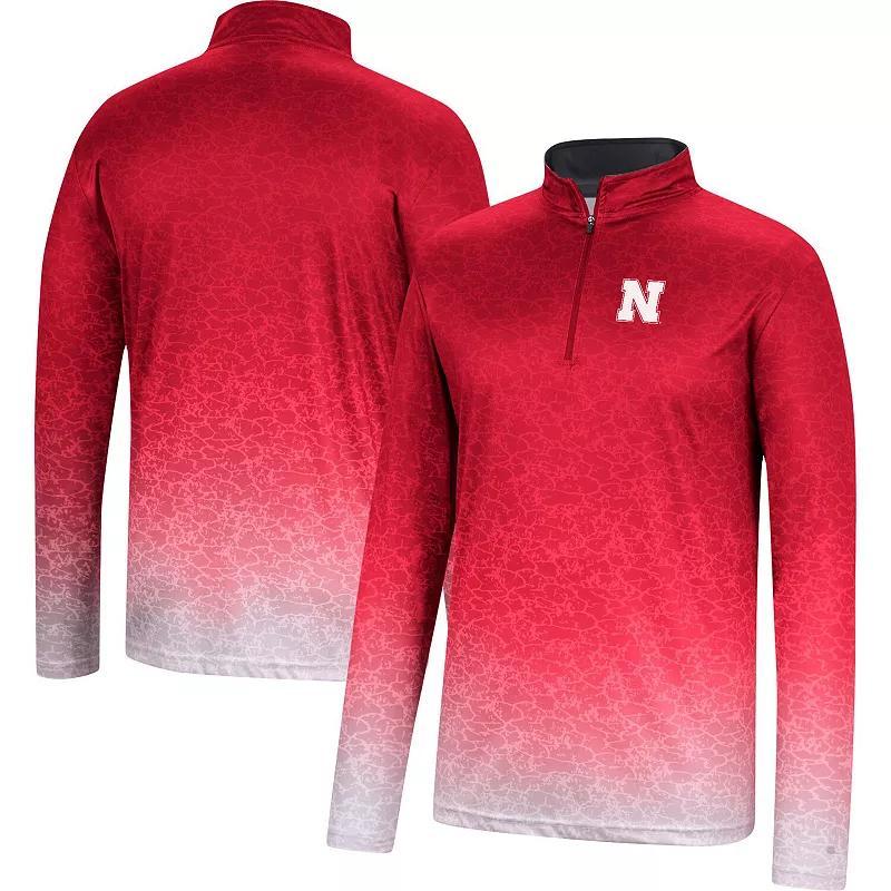 Mens Colosseum Scarlet Nebraska Huskers Walter Quarter-Zip Windshirt Product Image