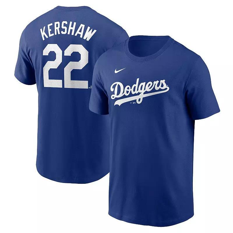 Mens Nike Clayton Kershaw Royal Los Angeles Dodgers Fuse Name & Number T-Shirt Product Image