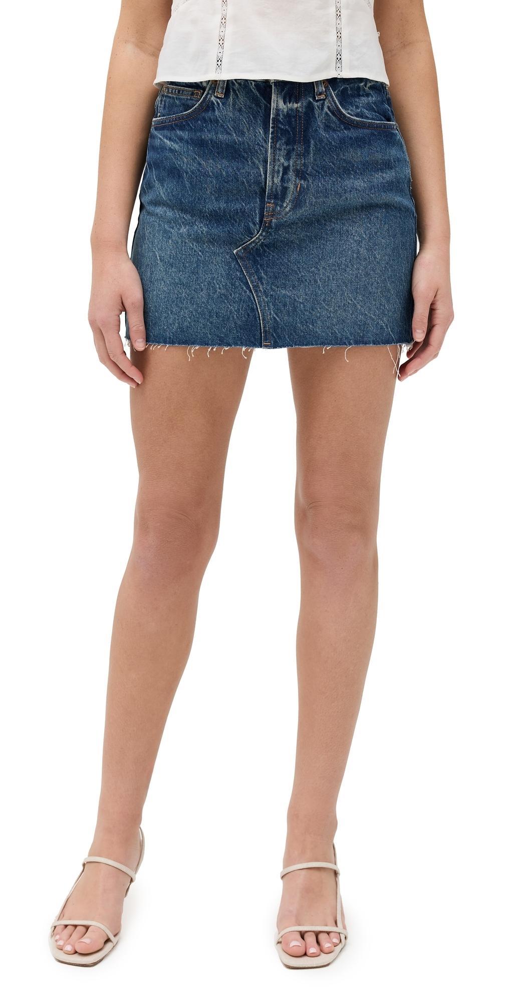 Nina Denim Skirt Lanier In Blue Product Image