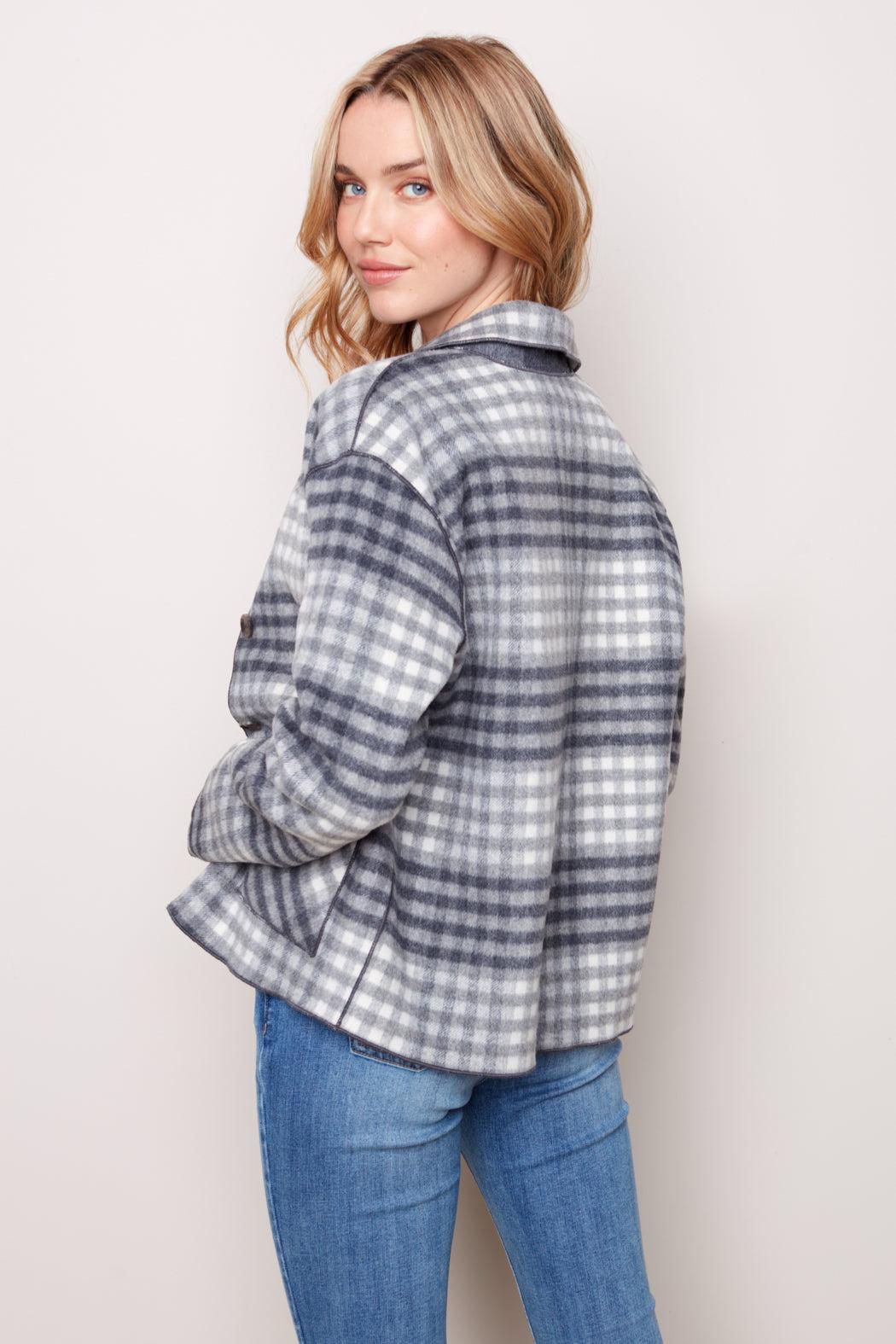 Plaid Reversible Short Jacket Product Image