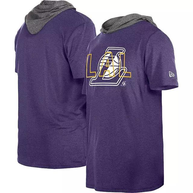 Mens New Era Los Angeles Lakers Active Hoodie T-Shirt Product Image