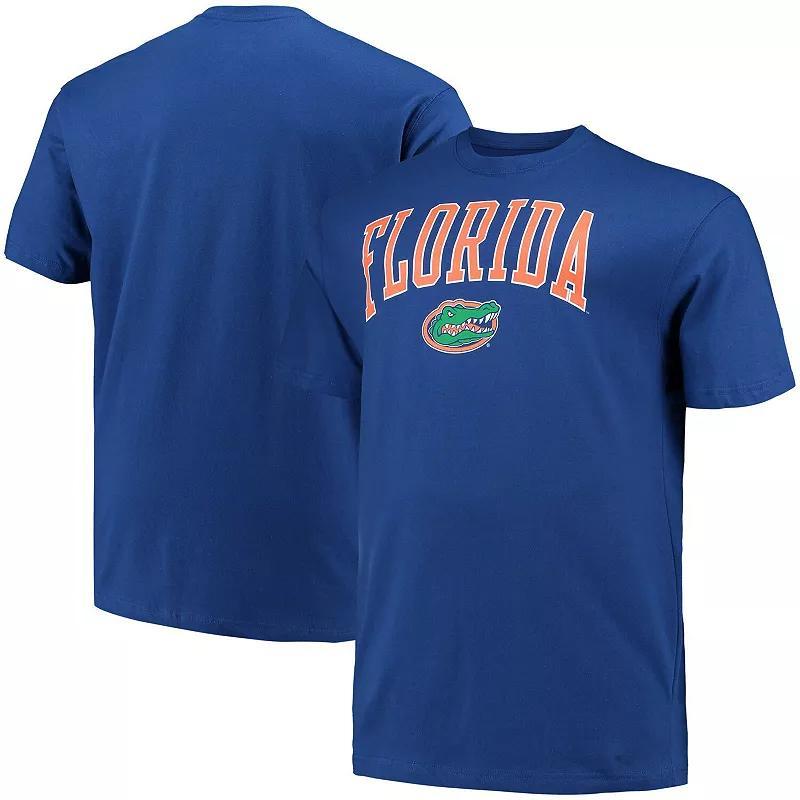 Mens Champion Royal Florida Gators Big & Tall Arch Over Wordmark T-Shirt Product Image