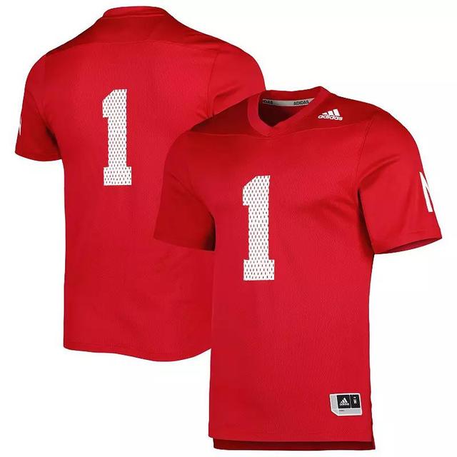 Mens adidas Scarlet Nebraska Huskers 1983 Scoring Explosion Replica Jersey Product Image