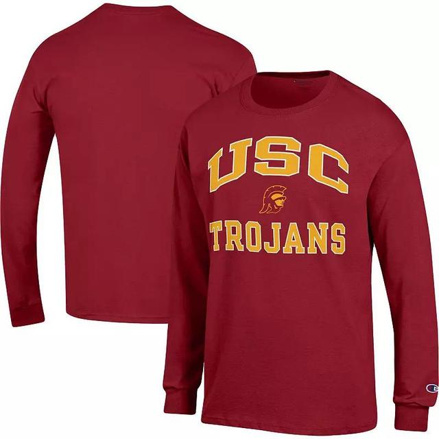 Mens Champion Cardinal USC Trojans High Motor Long Sleeve T-Shirt Product Image