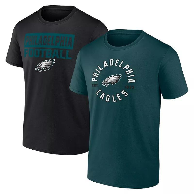 Fanatics Mens Philadelphia Eagles Serve Combo Pack T-Shirt - Kelly Green Product Image