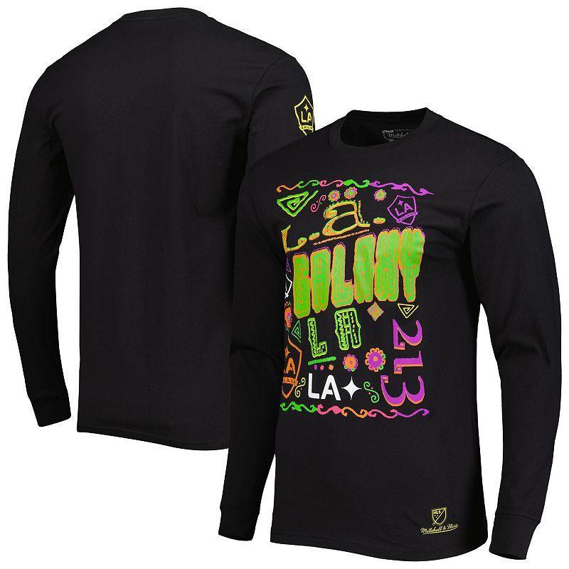 Mens Mitchell & Ness LA Galaxy Papel Picado Long Sleeve T-Shirt Product Image