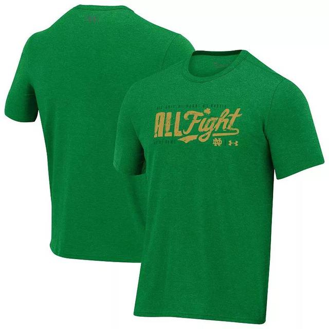 Mens Under Armour Kelly Notre Dame Fighting Irish 2024 Irish Wear All Fight Tri-Blend T-Shirt Product Image