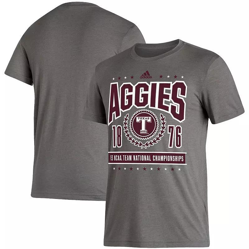 Mens adidas Heather Charcoal Texas A&M Aggies 13 NCAA Team National Championships Reminisce Tri-Blend T-Shirt Product Image