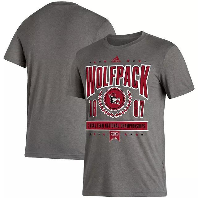 Mens adidas Heathered Charcoal NC State Wolfpack 2 NCAA Team National Championships Reminisce T-Shirt Product Image