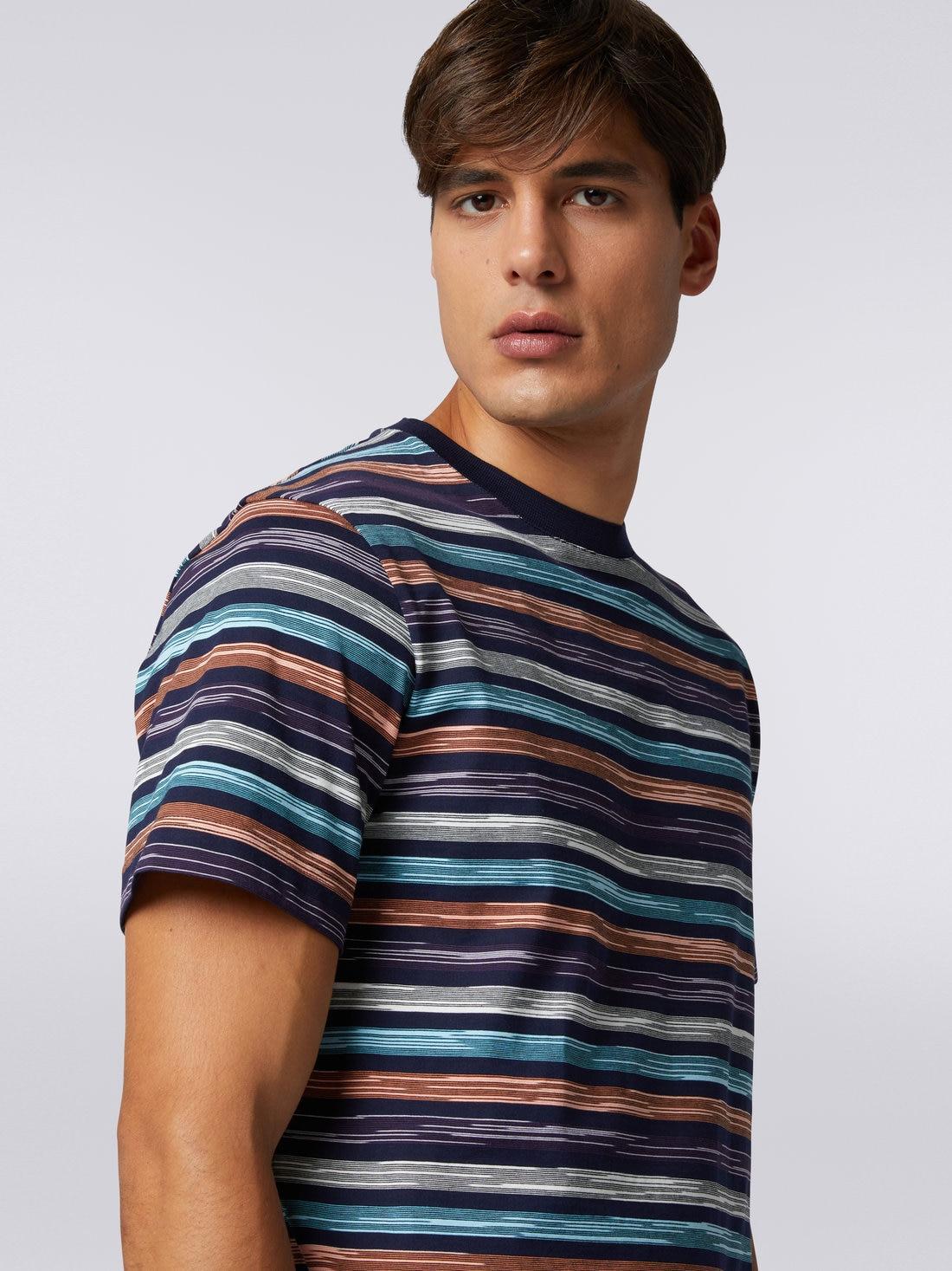 Slub cotton jersey crew-neck T-shirt Multicoloured | Missoni Product Image