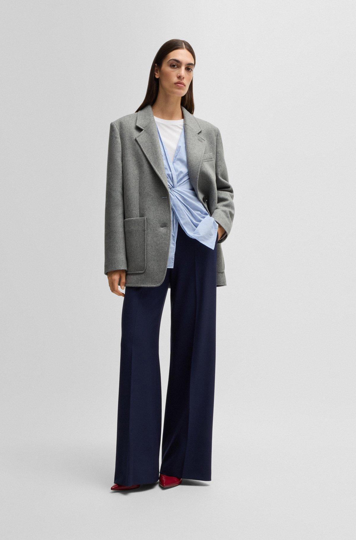 Oversize-fit blazer in melange wool Product Image