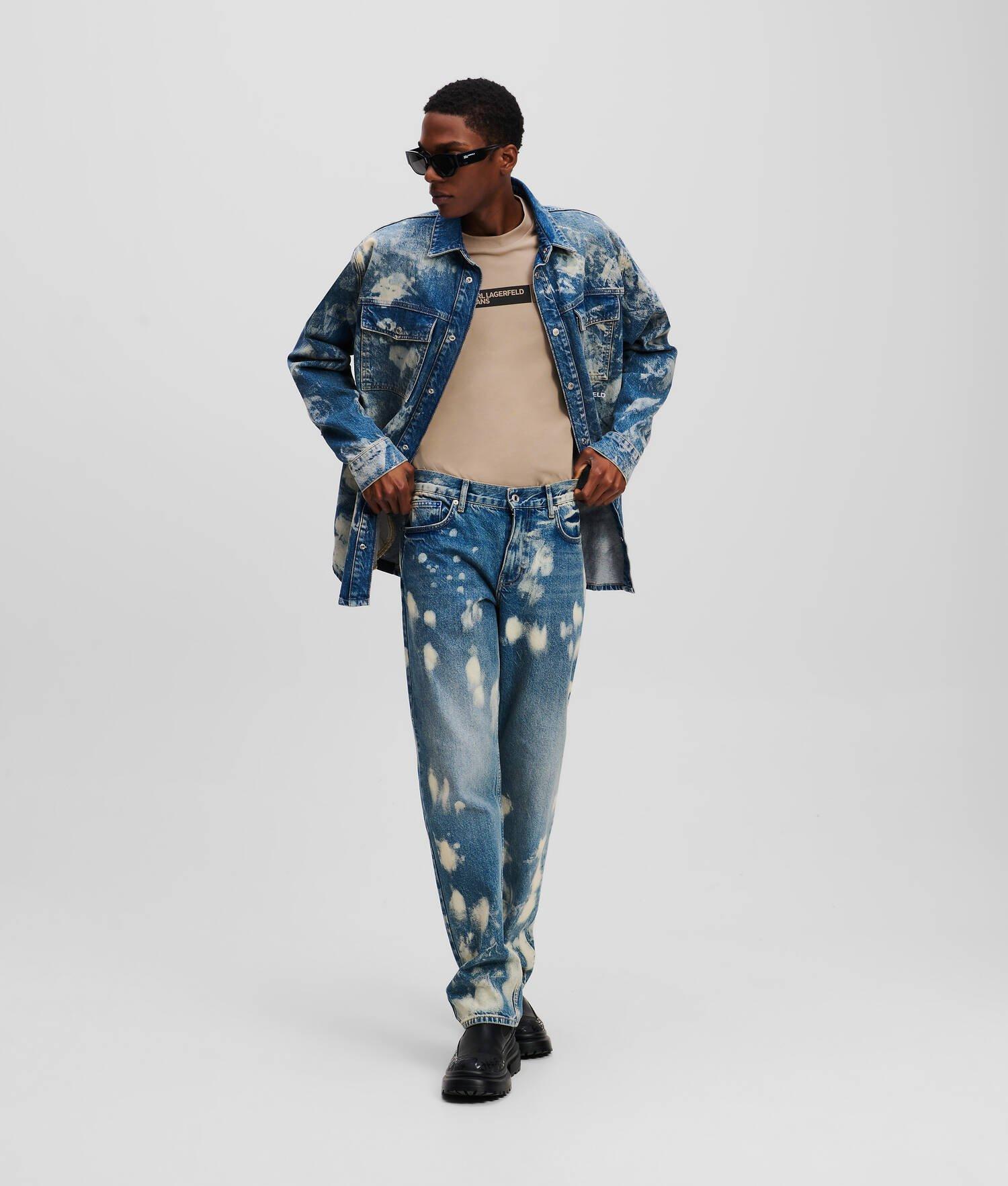 BLEACHED DENIM OVERSHIRT Product Image