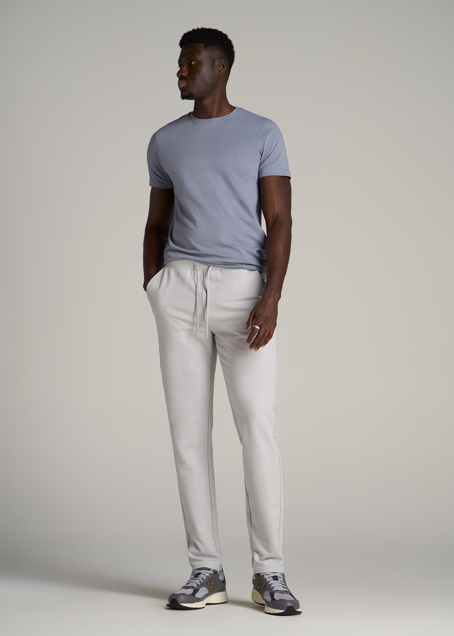 Microsanded French Terry Sweatpants For Tall Men in Light Grey Male Product Image