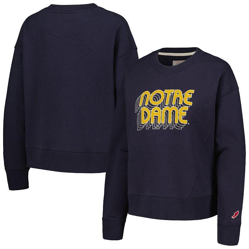 Womens League Collegiate Wear Notre Dame Fighting Irish Boxy Pullover Sweatshirt Blue Product Image