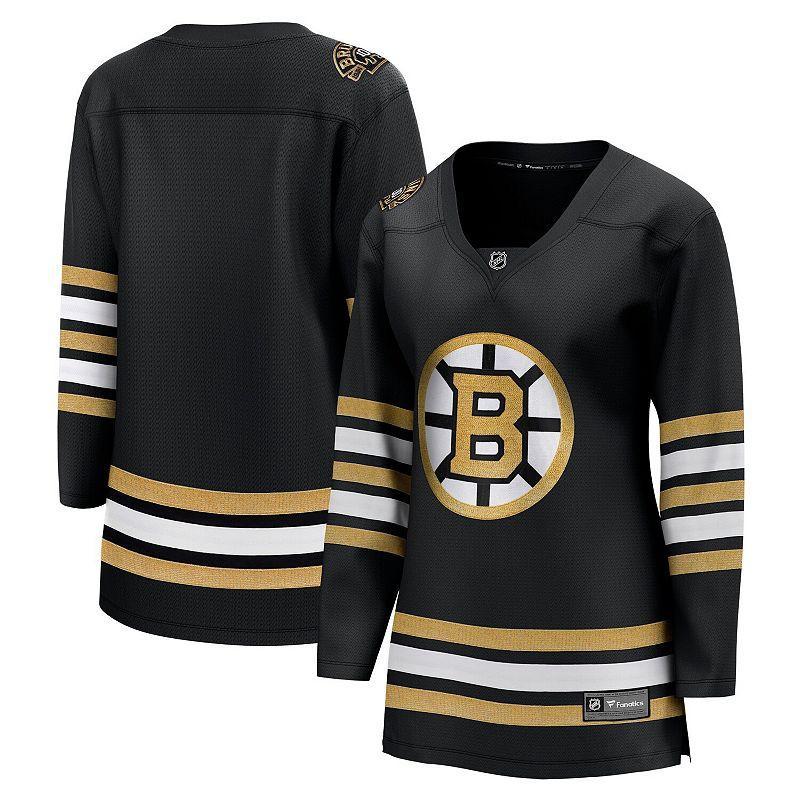 Womens Fanatics Black Boston Bruins 100th Anniversary Premier Breakaway Jersey - Black Product Image