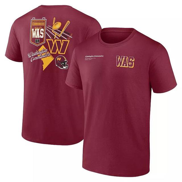 Mens Fanatics Branded Burgundy Washington Commanders Split Zone T-Shirt Product Image