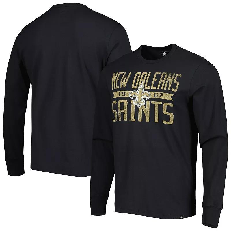 Mens 47 New Orleans Saints Brand Wide Out Franklin Long Sleeve T-Shirt Product Image