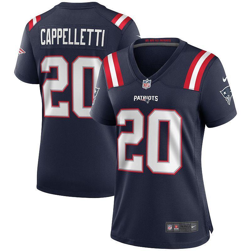 Womens Nike Gino Cappelletti Navy New England Patriots Game Retired Player Jersey - Navy Product Image