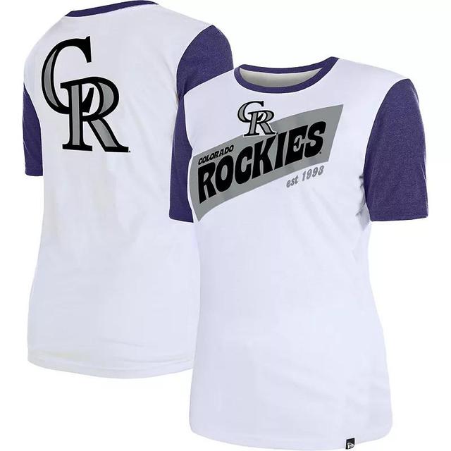 Womens New Era Colorado Rockies Colorblock T-Shirt Product Image