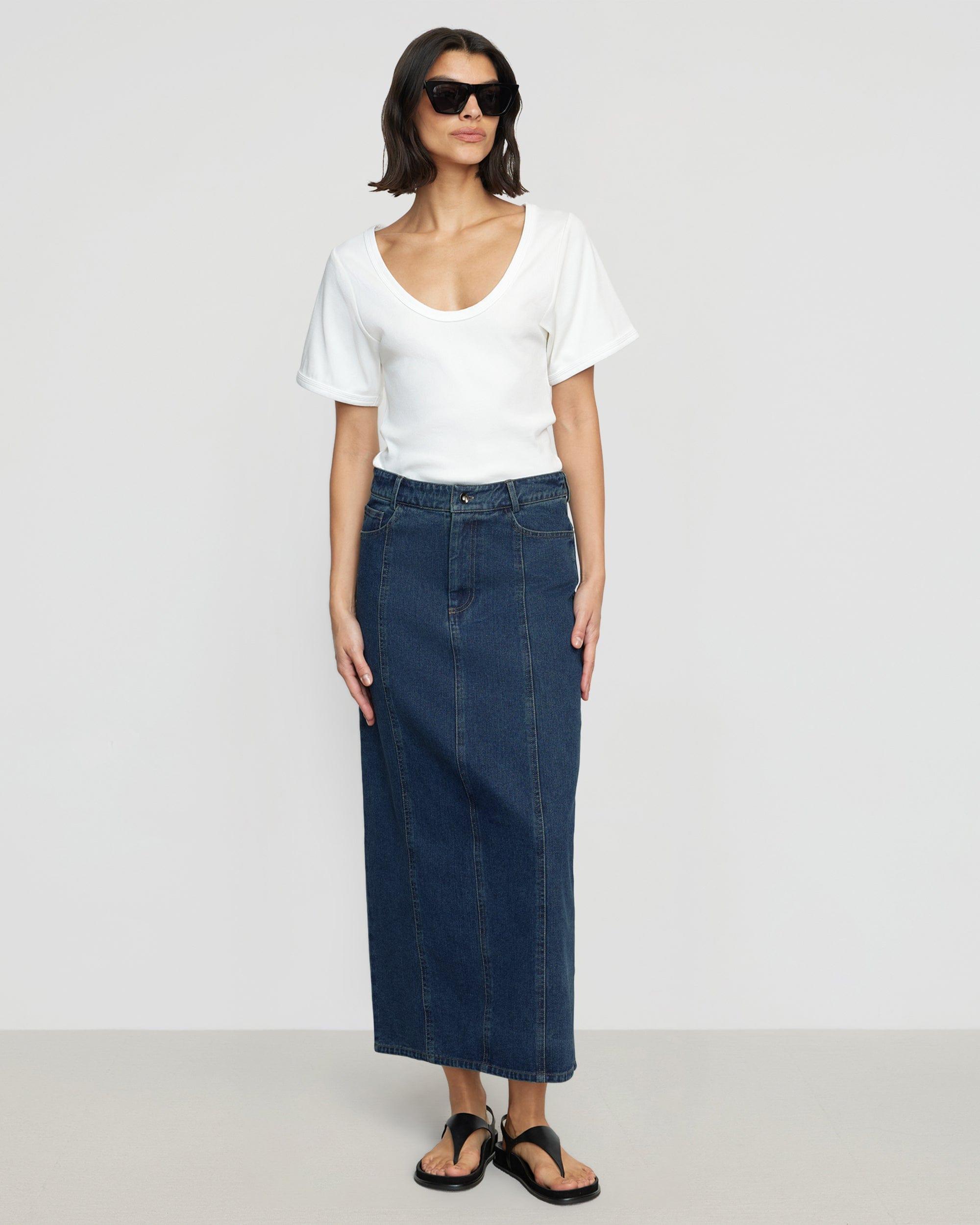 Riley Denim Maxi Skirt Product Image