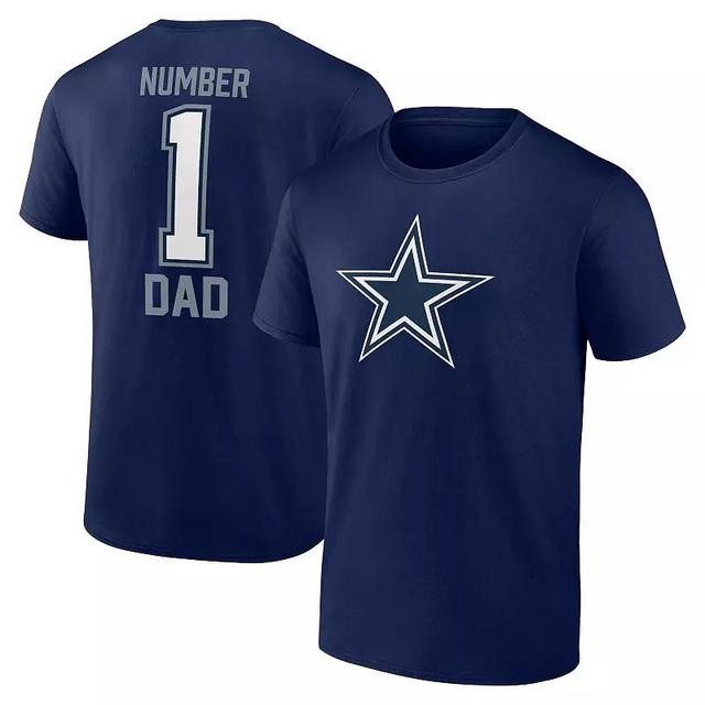 Mens Fanatics Branded Dallas Cowboys Fathers Day #1 Dad T-Shirt Blue Product Image