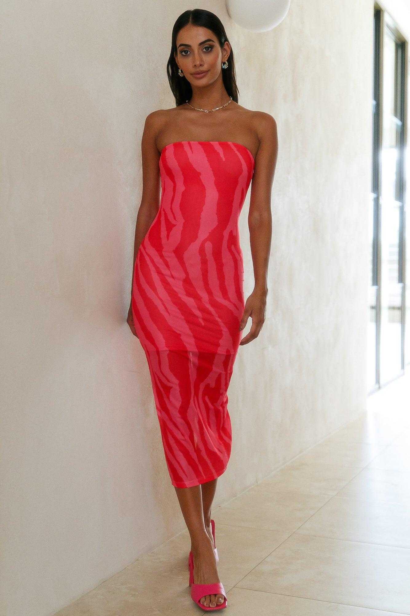 Can Feel You Maxi Dress Red Product Image