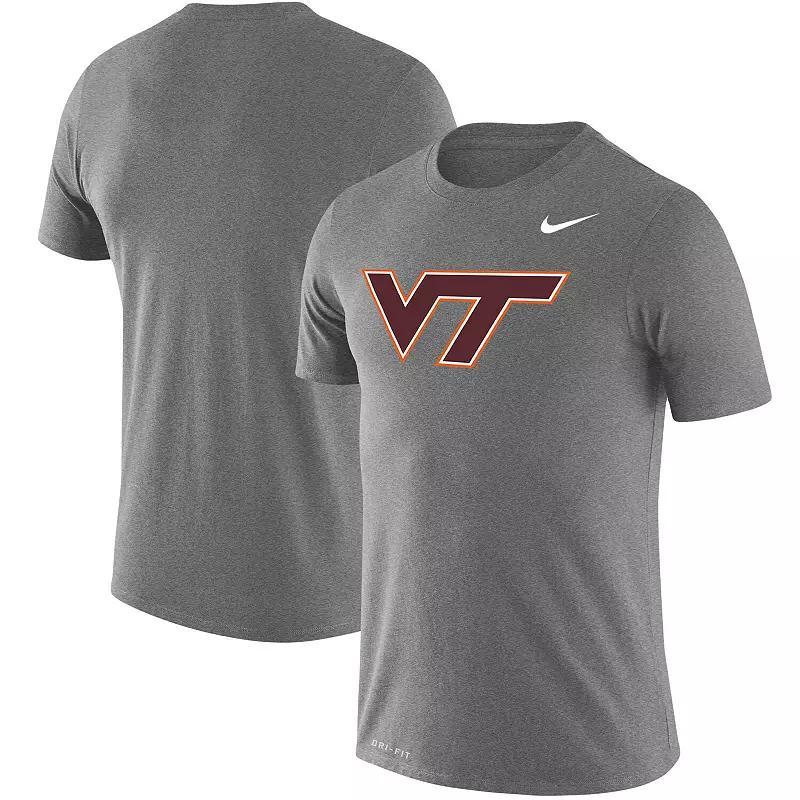 Mens Nike Heathered Charcoal Virginia Tech Hokies Big & Tall Legend Primary Logo Performance T-Shirt Product Image