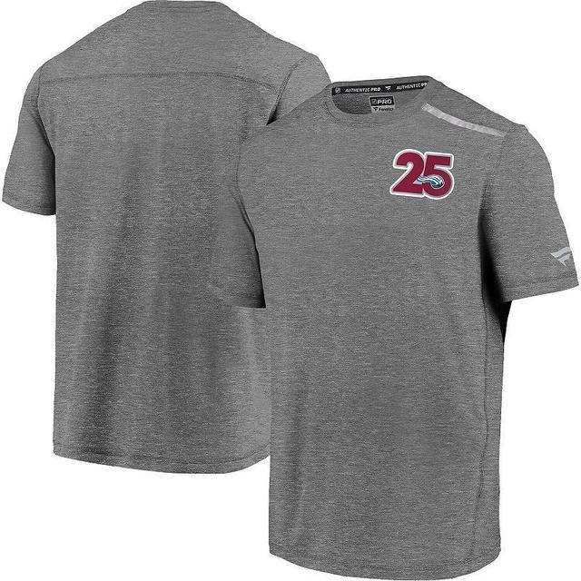 Mens Fanatics Branded Heathered Gray Colorado Avalanche 25th Season Logo T-Shirt Product Image